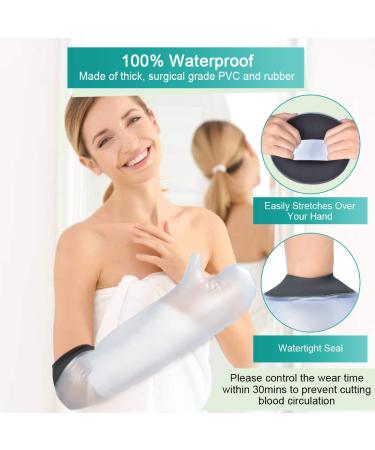 Waterproof Arm Cast Cover - Watertight Sealed Bag for Shower, Adult - Keep Wound Dry, Short Arm Size - No Skin Marks - Buy Online on GoSupps.com