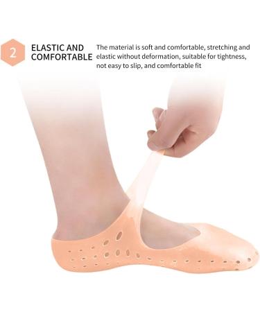 Silicone Gel Moisturizing Socks Anti-Slip Silicone Gel Boat Socks Foot Socks Cracked Feet and Heel Protector Spa Socks Foot Anti-Cracking Protector Nourishing Foot Skin Care Socks for Women - Buy Online on GoSupps.com