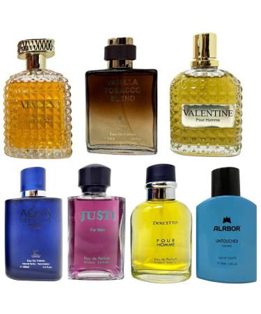 Cologne for Men Eau De Toilette Natural Spray Multi Scent Perfume 100 ML(Random 5PCS) Random 3.4 Fl Oz (Pack of 5)
