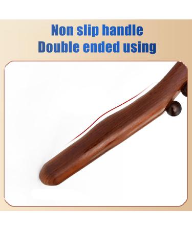 Massage Gua Sha Stick Set - 10 Beads Wooden Roller & 10ml Essential Oil - Perfect for Salon Spa Treatments - Buy Online on GoSupps.com