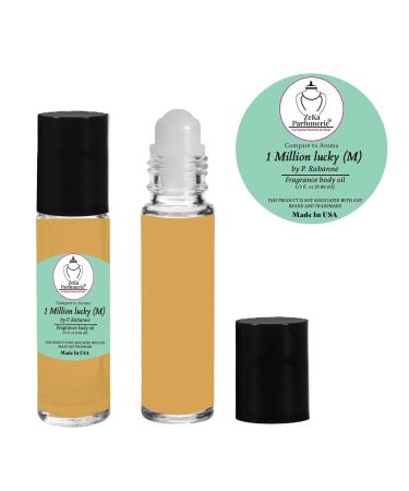 1 Million Lucky by P. Rabanne - Men s Fragrance Body Oil Roll-On (1/3 oz) | Compare to Aroma | International Shipping - Buy Online on GoSupps.com