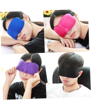 Hemoton 4pcs Blackout Sleep Masks for Uninterrupted Sleep - Nap Blindfold Eyeshade Set for Travel - Polyester Cloth Material - Buy Online on GoSupps.com