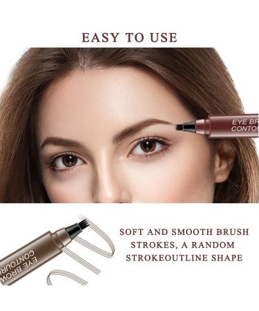 Waterproof Eyebrow Pencil & Pen - 24-Hour Durable Microblading in Dark Brown - Natural Looking Eyebrows - Buy Online on GoSupps.com