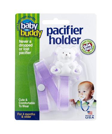 Baby Buddy Bear Pacifier Holder Clip Snaps to Paci Teether Toy Clips to Baby s Shirt Pacifier Clip for Babies 4 Months & Up/Toddler Boys & Girls Baby Must Haves Lilac 1 Count - Buy Online on GoSupps.com