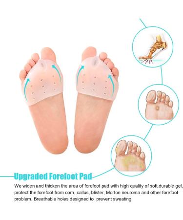 Gel Toe Separators - 2 Pairs Toe Spacers with Metatarsal Pads for Callus Prevention - Buy Online on GoSupps.com