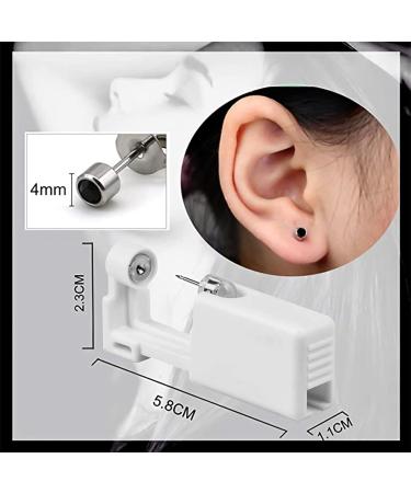 KiraGrace Nose Piercing Gun - 2 Pack Disposable Unit with Nose Stud Kit for Tragus, Cartilage, Helix - Silver - Buy Online on GoSupps.com