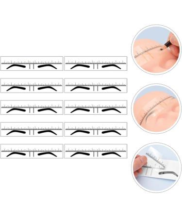 Healvian 10Pcs Eye Brow Ruler Eyebrow Shaping Stencils Eyebrow Template Girl Makeup Supplies - Buy Online on GoSupps.com