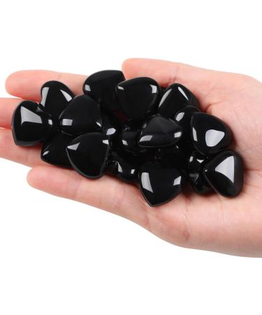 MAIBAOTA Black Obsidian Crystal Healing Crystals Gemstones Pocket Gifts Heart-Shaped Nature Spiritual Energy for Women Men Reiki Divination Balancing Yoga Meditation 10PCS - Buy Online on GoSupps.com