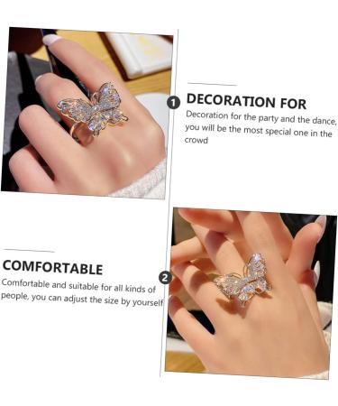 minkissy Ring Women Jewelry Gothic Fashion Finger Accessory Bithday for Women Nail Art Decoration Rhinestone Jewelry Finger Jewelry Copper Temperament Birthday Present Miss - Buy Online on GoSupps.com