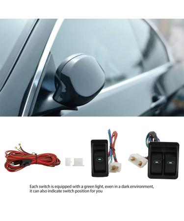 Universal Car Power Window Switch Kits | 5pcs Electric Window Regulator with Wiring Harness for 2 Doors - International Shipping Available - Buy Online on GoSupps.com
