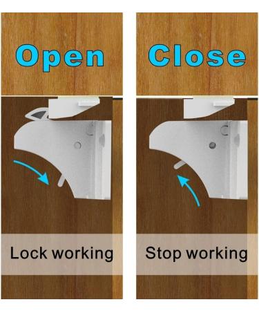 Upgraded Magnetic Cabinet Locks (32Locks and 6 Keys) Baby Proofing Magnetic Safety Locks with strong Adhesive One Minute Fast Easy and No Drill Installation 32locks+6keys - Buy Online on GoSupps.com