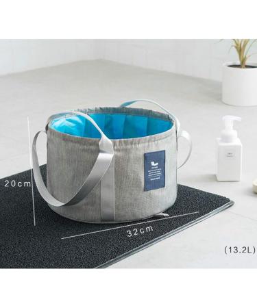 WolFum Collapsible Portable Washbasin Travel Foam Foot Bucket Laundry Bag Wash Basin Washbasin Bucket Bucket Easy To Store 32 * 20Cm 13.2L Lightgraynopocket - Buy Online on GoSupps.com
