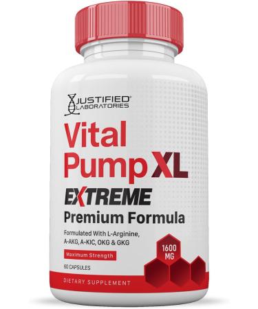 Vital Pump XL Extreme Pills 1600MG Premium Formula Proprietary Blend for Men's Health 60 Capsules 60 Count (Pack of 1) - Buy Online on GoSupps.com