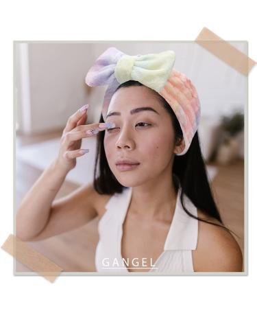 Gangel Fashion Tie Dye Makeup Headband and Wrist Bands Set - Soft Elastic Bow-Knot Spa Headband for Women - Microfiber Hair Wrap and Coral Fleece Skin Care Head Scarf - Buy Online on GoSupps.com