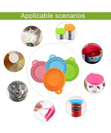 Pet Food Can Covers Lids Universal Silicone Cat Dog Food Tin Covers Lids 1 Fit 3 Standard Size Reusable Sealed Lids for Pet Food Storage BPA Free Dishwasher Safe (Pack of 4) - Buy Online on GoSupps.com