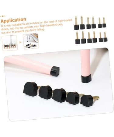 TENDYCOCO High Heels Replacement Tips - 30 Pairs TPU Anti-Skid Studs for Women - Mute Shoe Spikes (Black - Buy Online on GoSupps.com