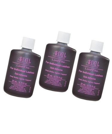 Ardell Lashtite Eyelash Adhesive Glue-Dark For Individual Lashes USA - Size 0.75 fl oz / 22ml (Pack 3)