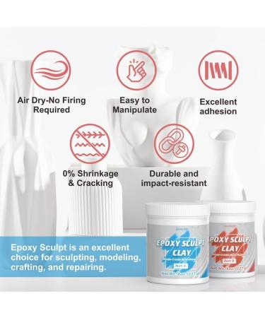 OAIEGSD Epoxy Sculpt Clay for Sculpting A & B - White - 8 Oz. - Buy Online on GoSupps.com