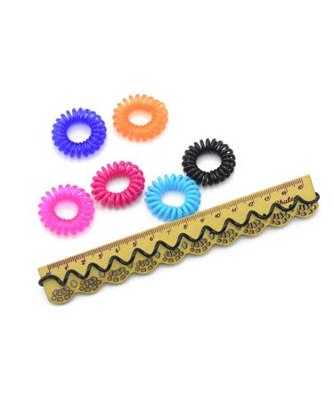 20 Pieces Colorful Elastic Hair Gums for Girls - Stretchable Coil Bobble Hair Accessories | Random Transparent Colors - Buy Online on GoSupps.com