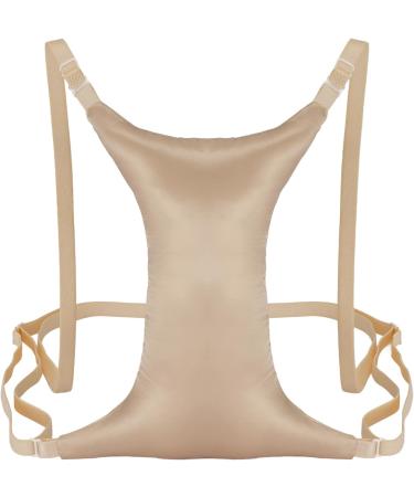 Memory Foam Breast Pillow for Chest Wrinkles Side Sleeper Anti-Wrinkle Support Bed Pillow with Adjustable Clasp Soft Beauty Pillow for Sleeping - Gold