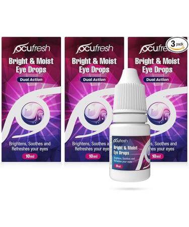  6pack Ocufresh Brightening Eye Drops | Eye Drops for Tired & Dry Eyes | Sterile & Lab Tested 6 Pack