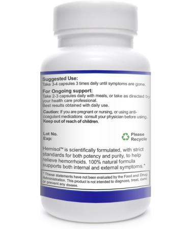 Premium Natural Hemorrhoid Formula Hemorrhoids Treatment Comfort & Wellness Ease Burning Irritation & Discomfort Dietary Supplement 90 Caps 1 Bottle (90 Capsules) - Buy Online on GoSupps.com