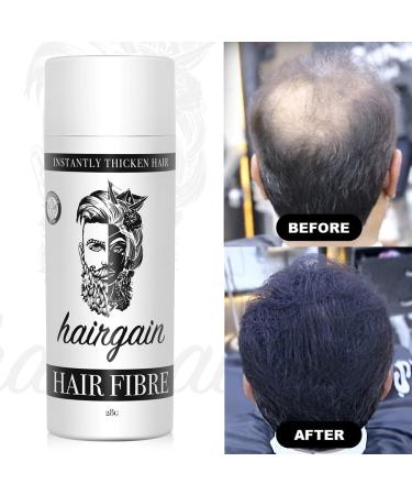 HAIRGAIN Hair Fibre 28g Bottle - Conceals Hair Loss Instantly - Medium Blonde - Thickener for Thin Hair - Men & Women - Buy Online on GoSupps.com