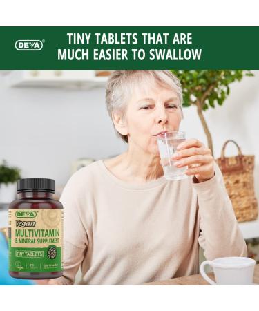 Deva Vegan Multivitamin & Mineral Supplement - Tiny Tablets (90 Ct, 2 Pack) | Plant-Based Nutrients - Buy Online on GoSupps.com