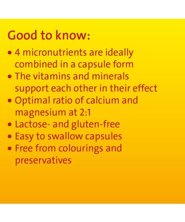 Vitamin D3 K2 Hevert with Calcium & Magnesium - 1000 IU - 60 Capsules for Optimal Bone Health - Buy Online on GoSupps.com