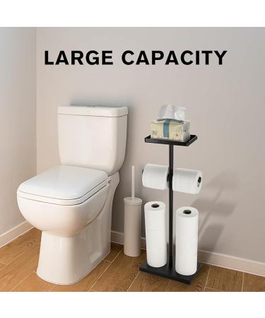 Standing Toilet Paper Holder - Free-Standing Stand for 8 Mega Rolls | Metal Tissue Storage Shelf for Bathroom - Buy Online on GoSupps.com