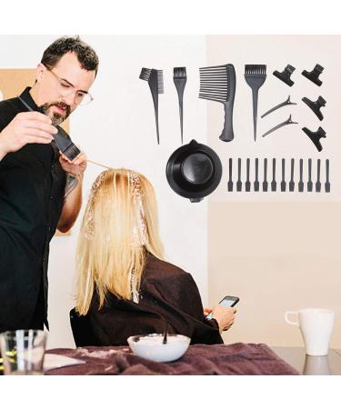 23-Part Hair Dye Brush Set - Professional Hair Coloring Tools & Accessories for Easy Mixing & Application - Buy Online on GoSupps.com
