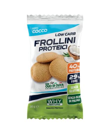 WHY NATURE WHY NATURE LOW CARB PROTEIN FROLLINES Gluten-free protein Frollins for a protein-packed breakfast Coconut flavor 30g