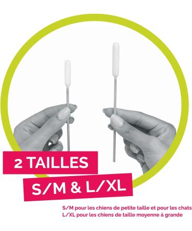 Bamboostick - Pack of 2 Packs of 50 L/XL Cotton Buds for Cleaning the Ears of Large Dogs - Easy to Use - Developed by a French Veterinarian - Buy Online on GoSupps.com