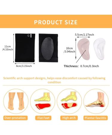 Plantar Fasciitis Arch Support Pads with Gel Compression Sleeves - Comfort Foot Pain Relief for Women Men - Buy Online on GoSupps.com