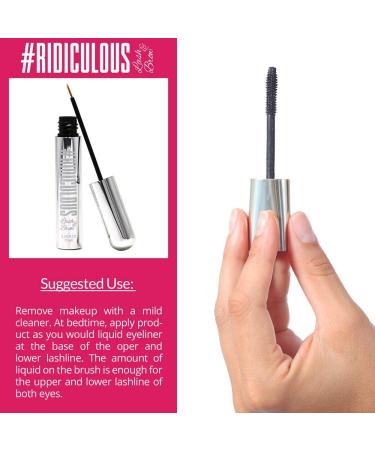 Ridiculous Lash & Brow Growth Serum for Fuller & Thicker Eyelashes & Brows | Results in Weeks | Tested Safe & Pure - Buy Online on GoSupps.com