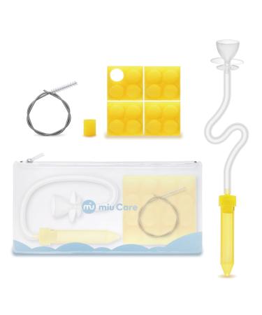miu Care Baby Nasal Aspirator with 16 Extra Hygiene Filters  Reusable Nose Sucker for Baby with Cleaning Brush  Portable Nose Cleaner for Infant with Carrying Pouch
