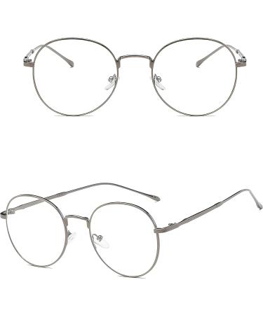 Shop Classic Round Metal Frame Retro Glasses - Clear Lens & Decorative Flat Mirror - International Shipping Available - Buy Online on GoSupps.com