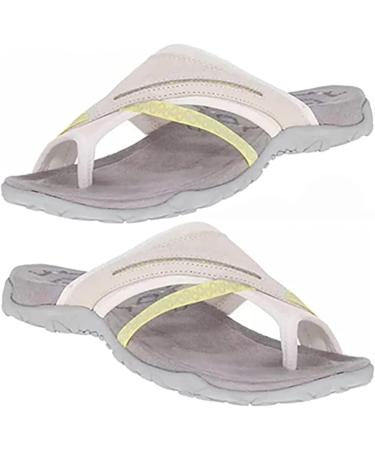 CLSQLXYJZC Women's Orthotic Bunion Correction Sandals - White, Size 5.5 | Summer Flat Slip-on for Outdoor Beach Activities - Buy Online on GoSupps.com