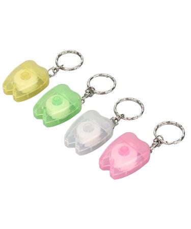 Buy Dental Floss Key Rings - Portable Tooth Picks & Keychain Floss for Oral Care | High-Strength Plastic Dental Tools - Buy Online on GoSupps.com