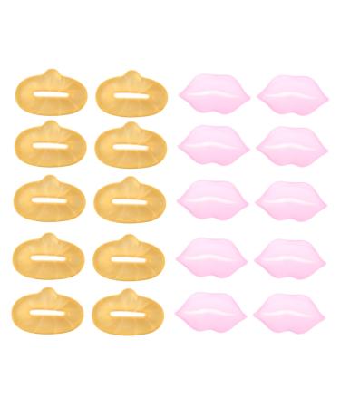 Beaupretty 20pcs Collagen Gel Lip Pads Moisturizing Exfoliating Lip Mask for Nourishing and Plumping Gentle Aging Treatment for Smooth and Hydrated Random Styles