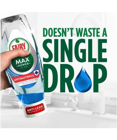 Fairy Max Power Antibacterial Washing Up Liquid with Tea Tree Extract 640ml 2Pk + Our Gift for You: Organza Small Bag Size: 9x7x0.1cm - Buy Online on GoSupps.com