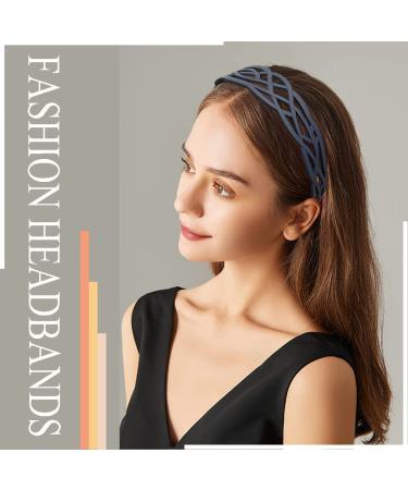 Springtime 6pcs Wide Plastic Headbands for Women - Fashion Hair Accessories for Girls with Teeth - Thick Hair Hoops - Buy Online on GoSupps.com