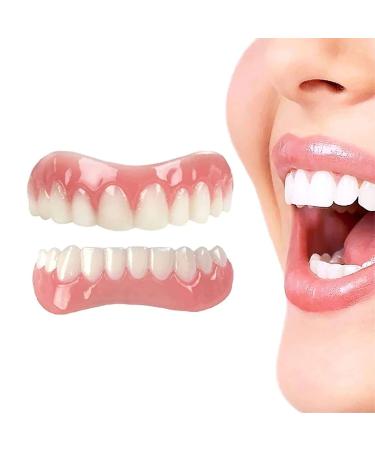 Veneers Teeth for Women Upper and Lower Dentures Fake Teeth for Missing Teeth Realistic Veneers Teeth for Women