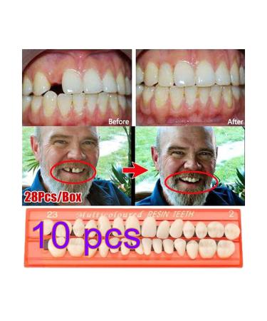 Kuashidai 28pcs/set Resin Teeth Model Durable Dentures Universal Resi False Teeth Full Dentures