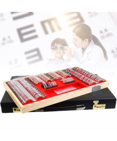 232Pcs Optical Trial Lens Set Aluminum Case Trial Frame Optometry Optician Test 26mm Aperture Plastic Circle - Sphere Lenses Cylinder Lenses Prism - Ophthalmic Trial Case Equipment