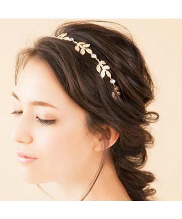 Gold Leaves Flower Head Chain Set for Women - Wedding & Festival Headpiece - Buy Online on GoSupps.com