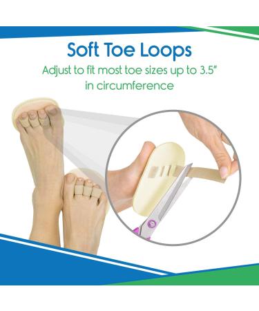 ViveSole Triple Hammer Toe Corrector for Women (Pair) - Metatarsal Support, Bunion Guard, Toe Alignment - Toe Straightener & Broken Toe Brace Wraps for Men - Buy Online on GoSupps.com