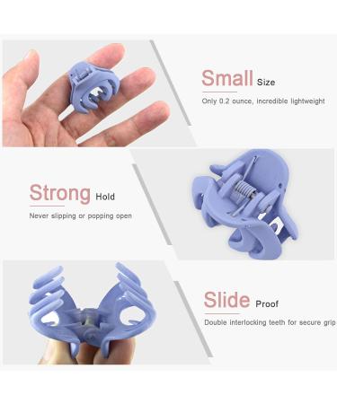 Small Hair Clips for Women & Kids - 10 Color Mini Claw Clips for ThinMedium Hair | Matte Octopus Design - Buy Online on GoSupps.com