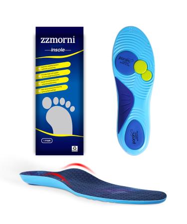 Plantar Fasciitis Feet Insoles Arch Supports Orthotics Inserts Premium Anti-Fatigue Relieve Flat Feet High Arch Foot Pain men12.5 13.5/women14 15 Blue-uk