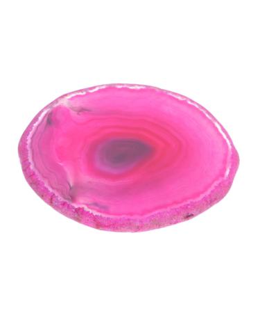 Ipetboom Nail Art 1pc Palette Resin Tray Agate Craft Nail Pallet Manicure Accessory Nail Color Mixing Oil Painting Circle Tray 7x6cm Red